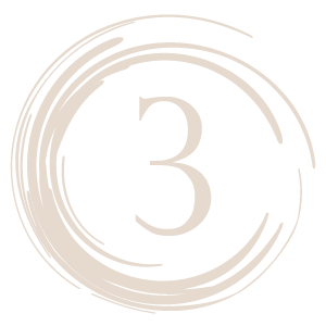 Luxury body sculpting logo featuring a stylized number three in a circular design.