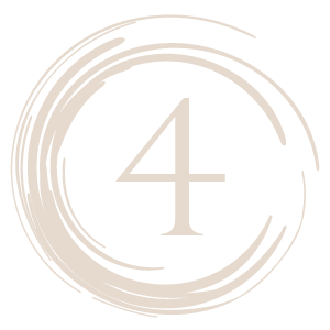 Elegant circular design featuring the number four, suitable for branding or decorative use.
